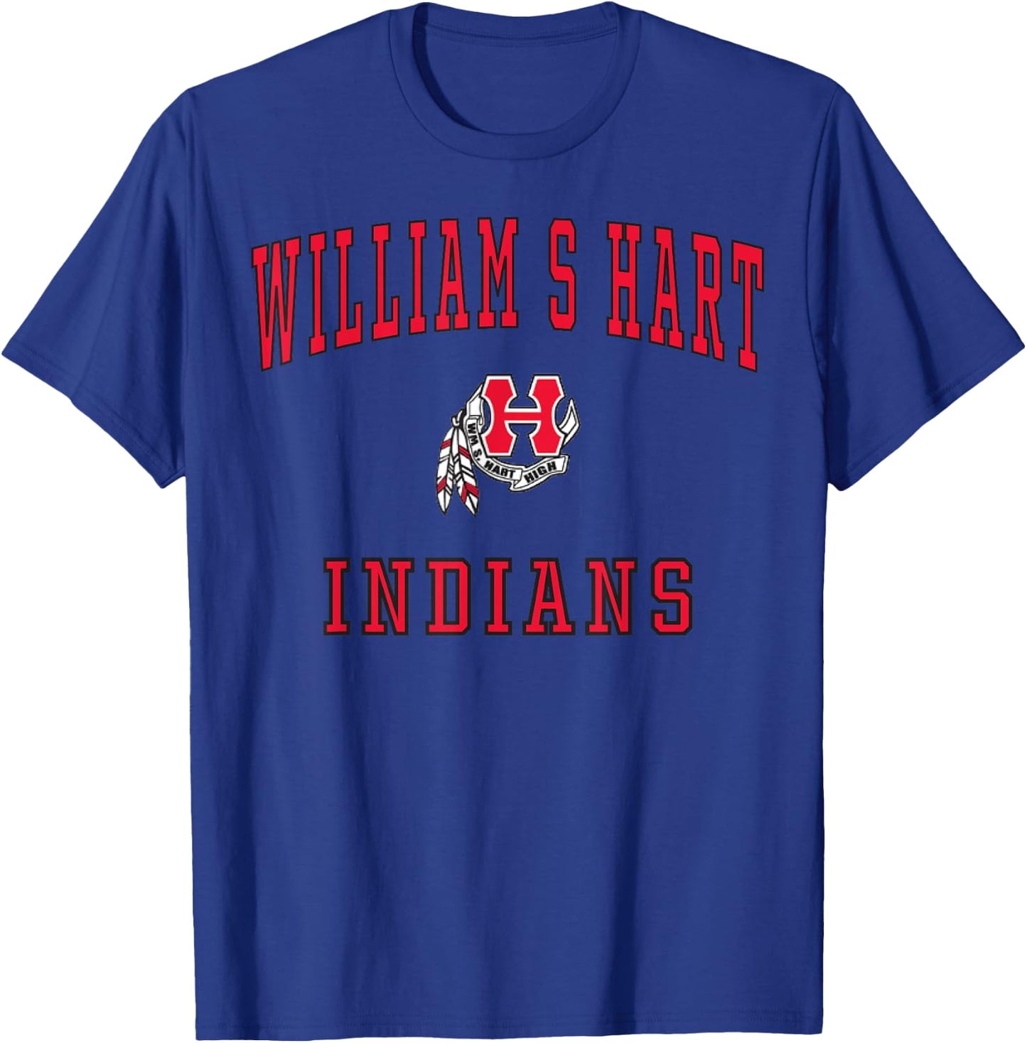William S Hart High School Indians C1 T-Shirt - T-Shirt | Royal