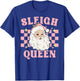 Groovy Vintage Pink Santa Cute Christmas Sleigh Queen T-Shirt - T-Shirt | Royal