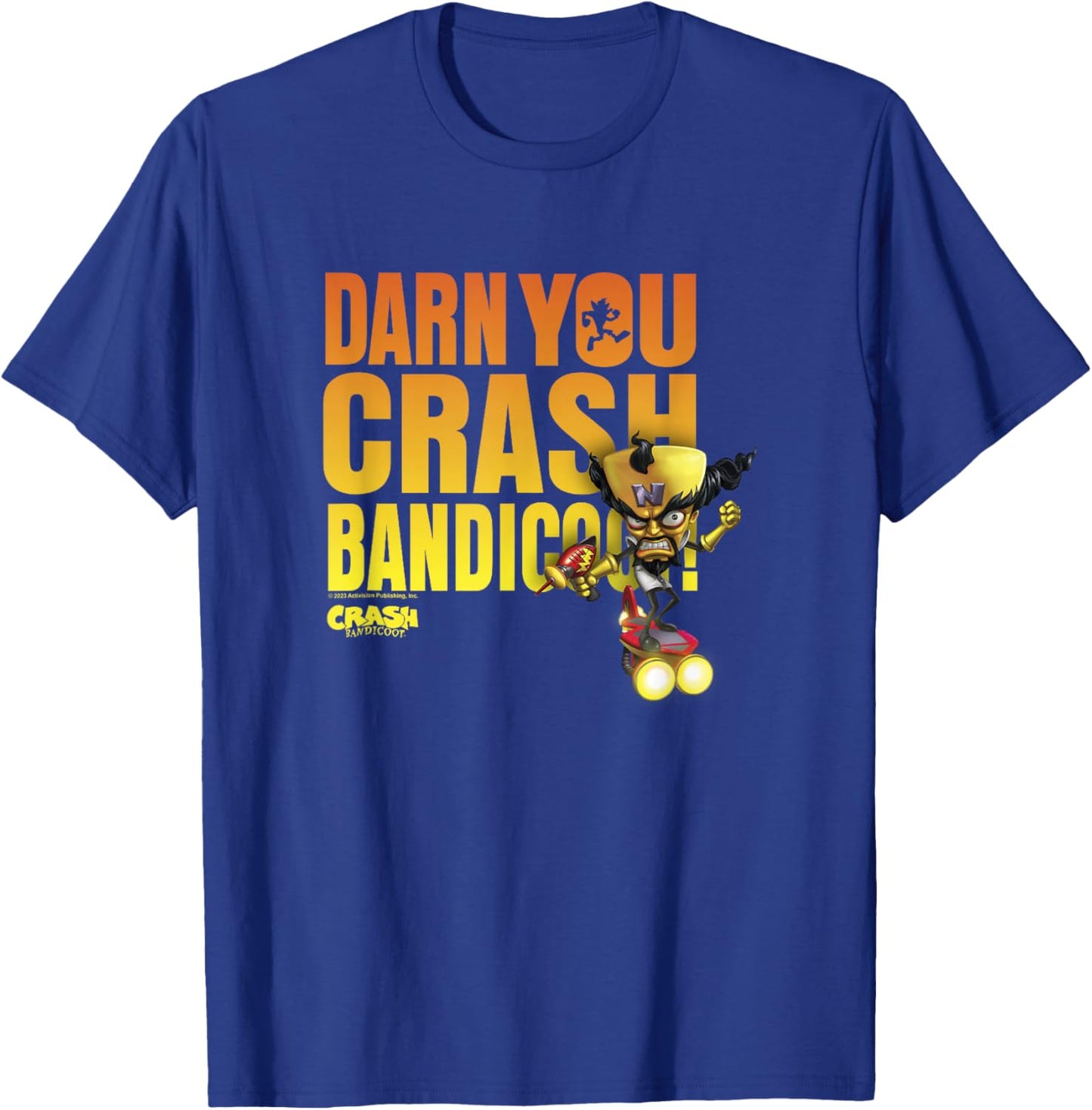 Crash Bandicoot Dr. Neo Cortex Darn You Crash Bandicoot Logo T-Shirt - T-Shirt | Royal