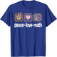 Math Teacher Leopard Print Women Girls Kids Peace Love Math T-Shirt - T-Shirt | Royal