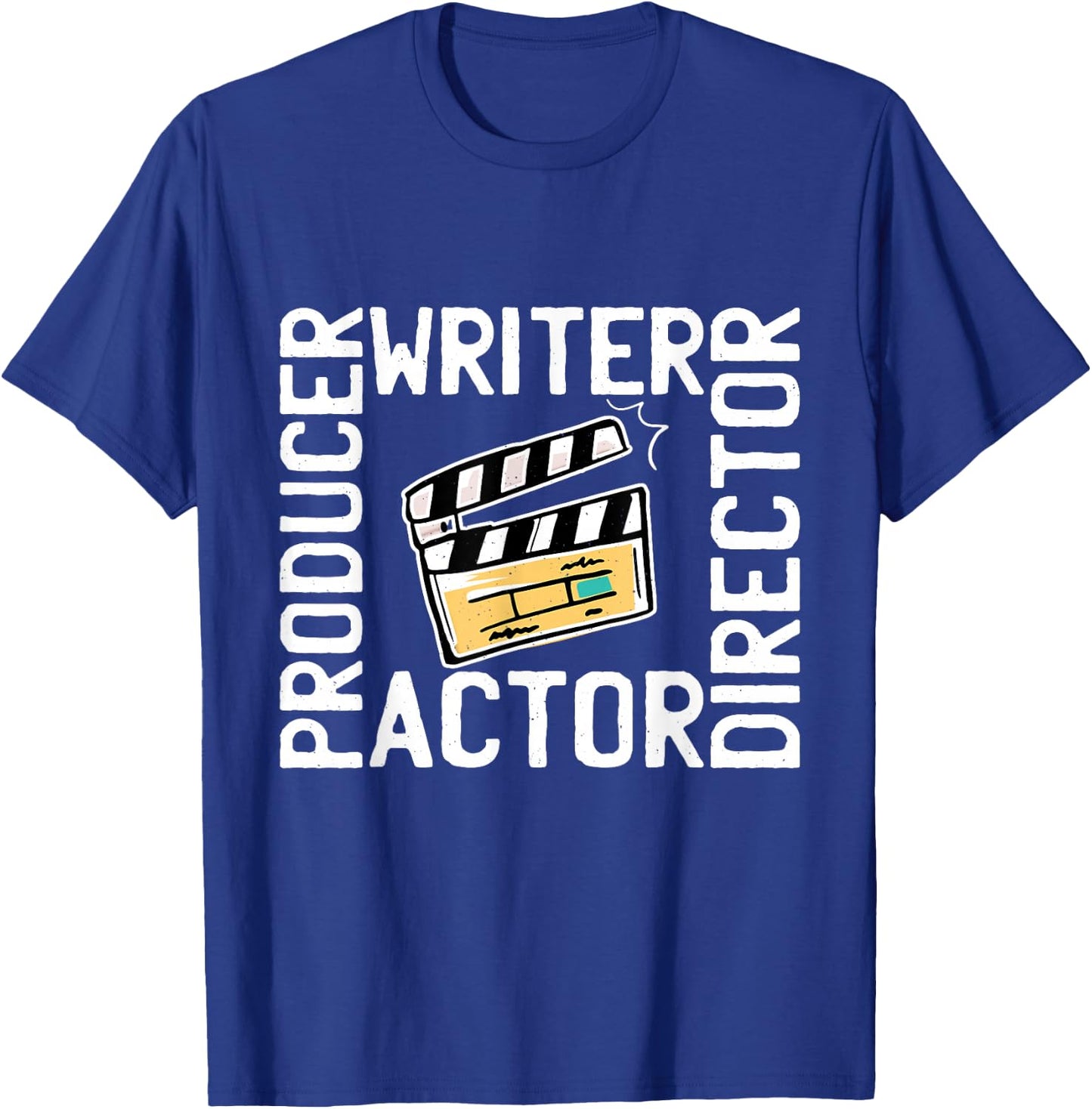 Funny Film Editor Designs For Film Making Lover -Adults Black Short Sleeve Classic Fit Retro Movie-Themed T-Shirt - T-Shirt | Royal