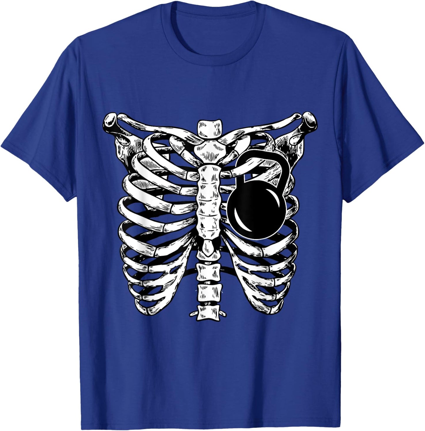 KettleBell Heart Rib Cage Workout Funny Fitness Lover Gift T-Shirt - T-Shirt | Royal