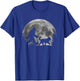 Bigfoot Walking a Dog Funny Bernedoodle Lover Moon Halloween T-Shirt - T-Shirt | Royal