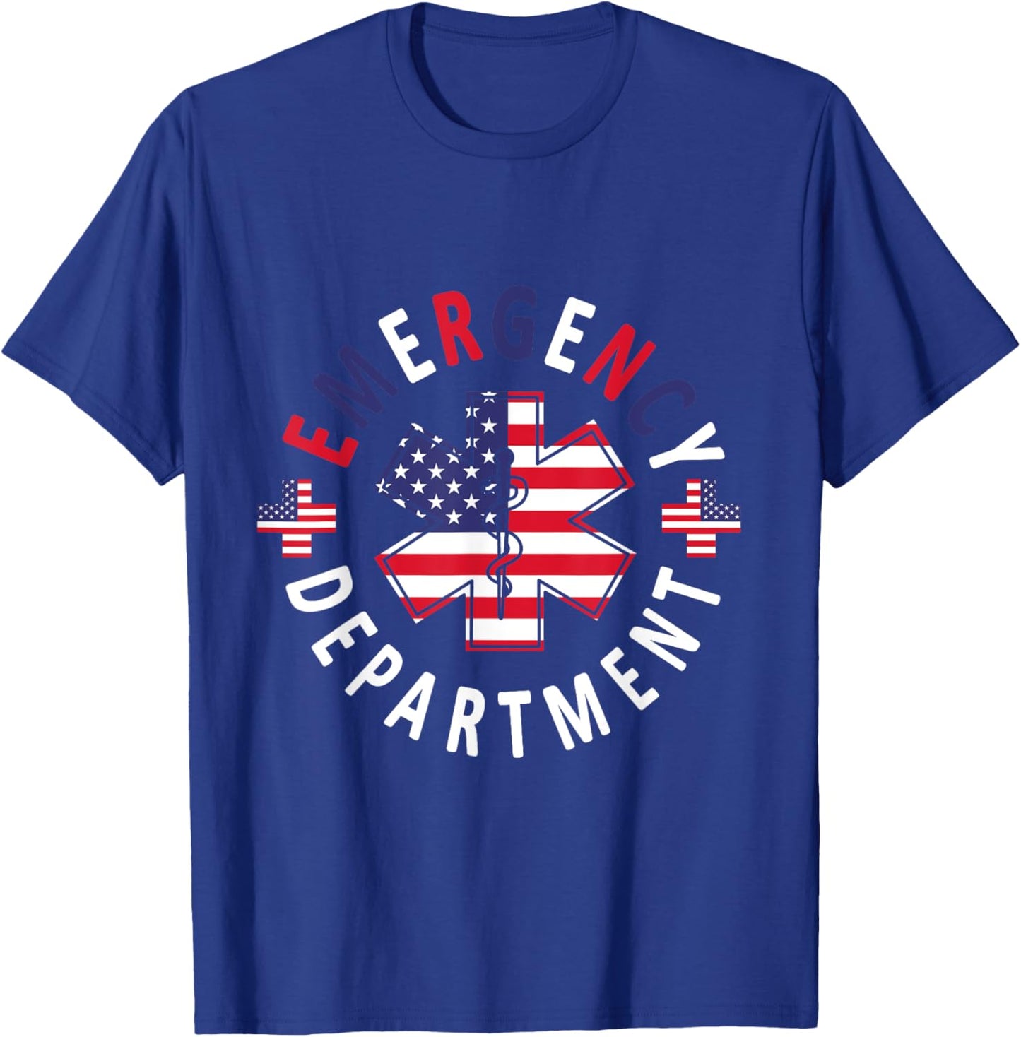 Emergency Department 4th of July USA Emergency Room Nurse T-Shirt - T-Shirt | Royal