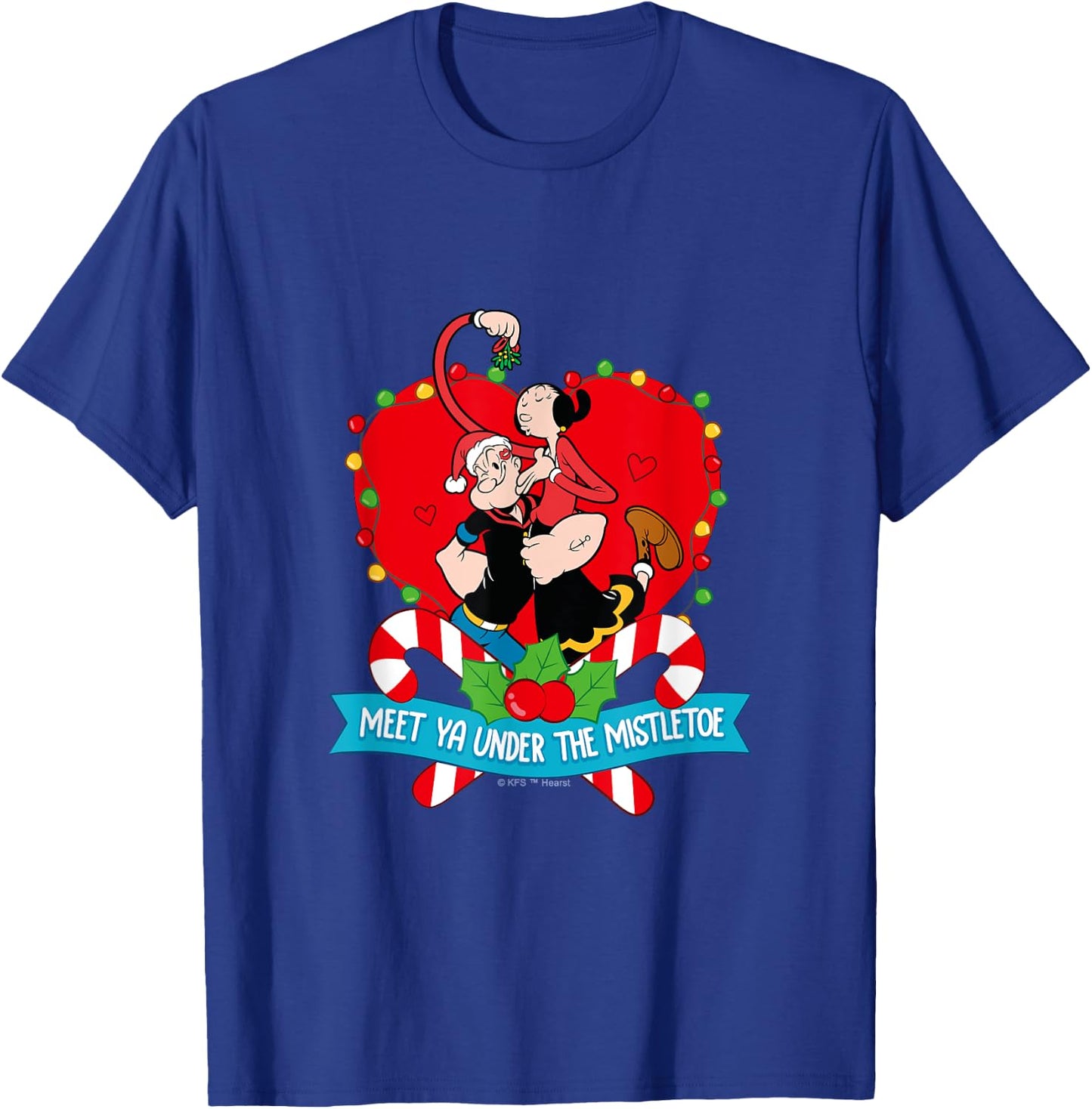 Popeye "Meet Ya Under the Mistletoe" Holiday Collection T-Shirt - T-Shirt | Royal