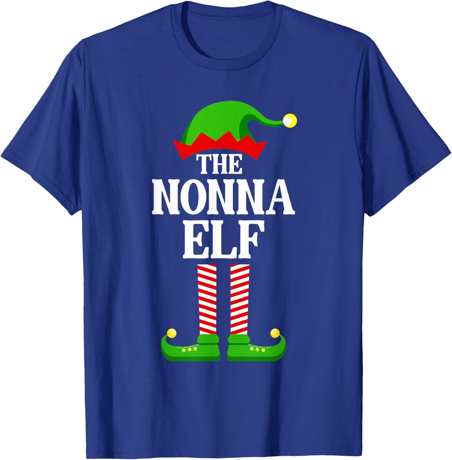 Nonna Elf Family Matching Group Funny Christmas T-Shirt - T-Shirt | Royal