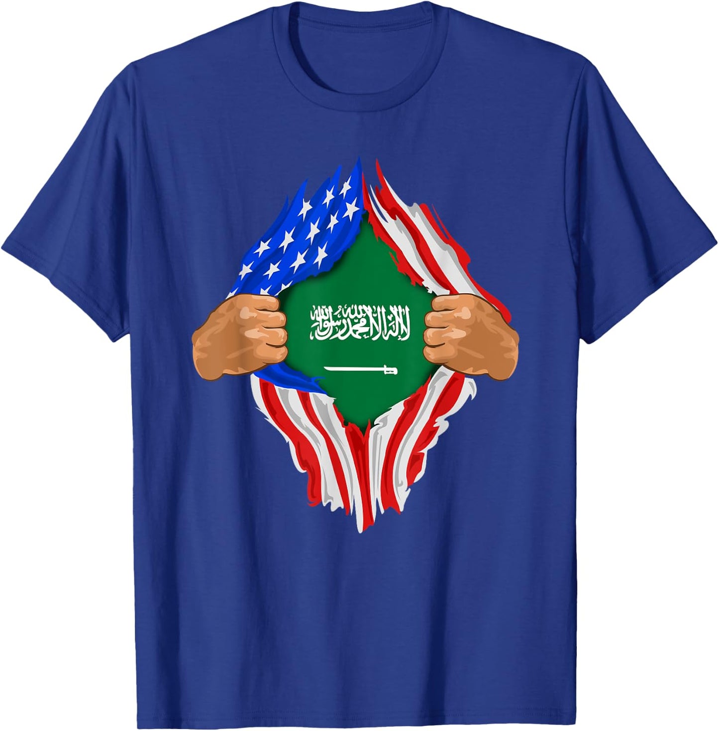 Saudi Arabian Blood Inside Me Shirt | Saudi Arabia Flag Gift T-Shirt - T-Shirt | Royal