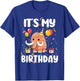 It's My Birthday Shirt Kids Boys Girls Woolly Mammoth T-Shirt - T-Shirt | Royal