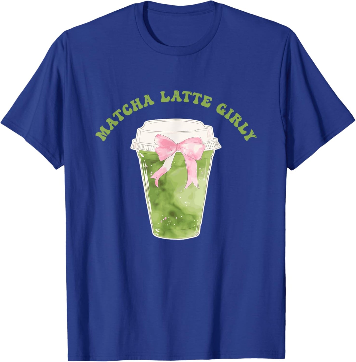 Matcha Latte Girly Matcha Latte Social Club Design T-Shirt - T-Shirt | Royal