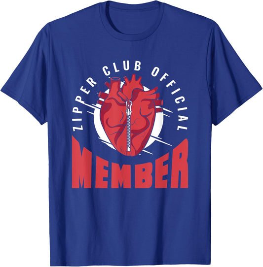 Zipper Club Official Member Transplant Open Heart Surgeon T-Shirt - T-Shirt | Royal