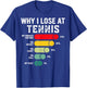 Why I Lose At Tennis Humor Tennis Player Lover Quote T-Shirt - T-Shirt | Royal
