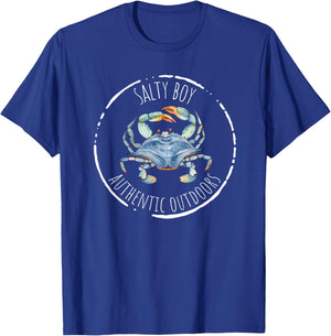 Salty Boy Salty Attitude Funny Fishing Crab Fishing Salty T-Shirt - T-Shirt | Royal
