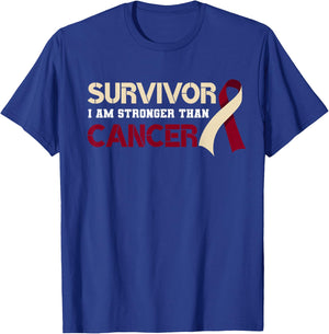Survivor I'm Stronger Than Oral Head & Neck Cancer Survivor T-Shirt - T-Shirt | Royal
