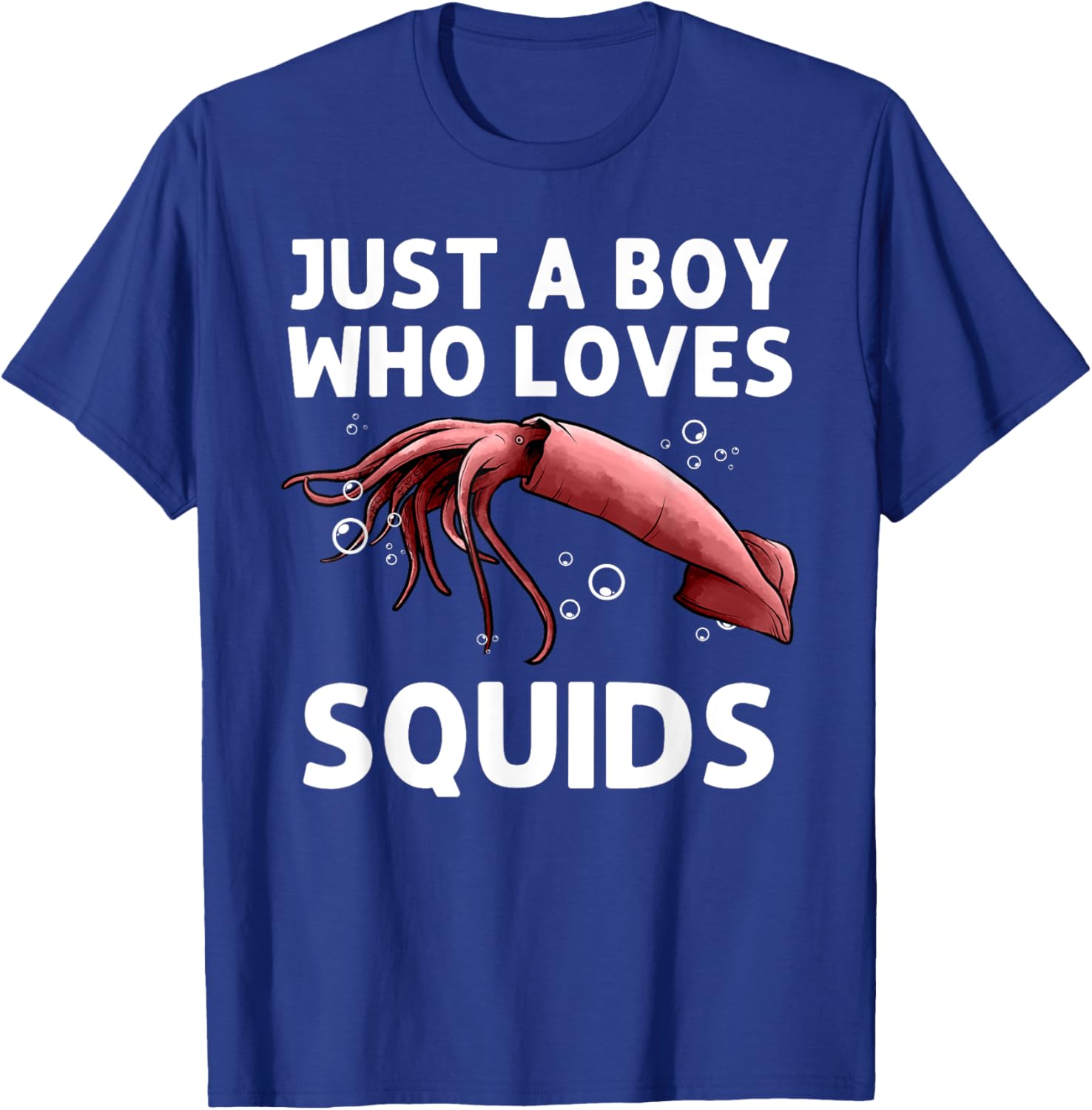 Squid Gift Boys Men Giant Squid Seafood Calamari Lovers T-Shirt - T-Shirt | Royal