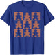Vintage Christmas Gifts Women Men Gingerbread Retro Checkered Gingerbread Man Distressed Christmas Pajamas T-Shirt - T-Shirt | Royal