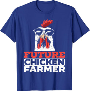 Future Chicken Farmer for a Chicken Lover Farming T-Shirt - T-Shirt | Royal