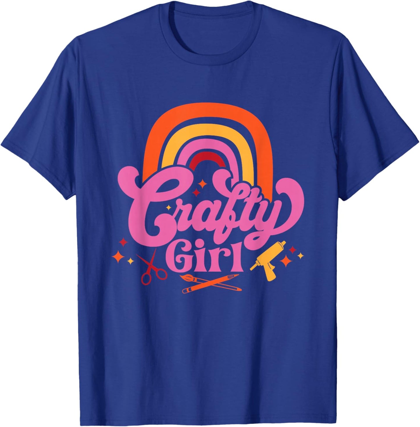 Crafty Girl Saying / Love Crafting / Crafter Art Crafty T-Shirt - T-Shirt | Royal
