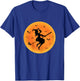 Golf Witch Riding Golf Stick Funny Halloween Golf Player T-Shirt - T-Shirt | Royal
