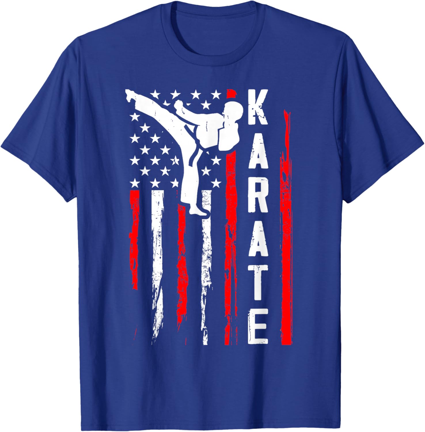 Karate USA American Flag T-Shirt - T-Shirt | Royal