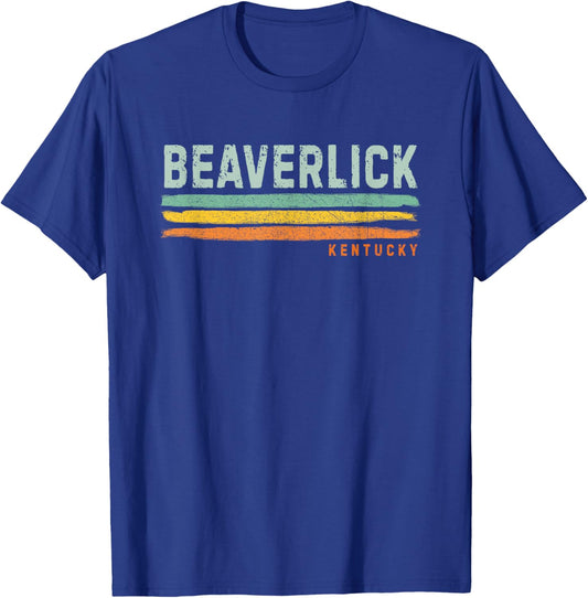 Vintage Stripes Beaverlick KY T-Shirt - T-Shirt | Royal
