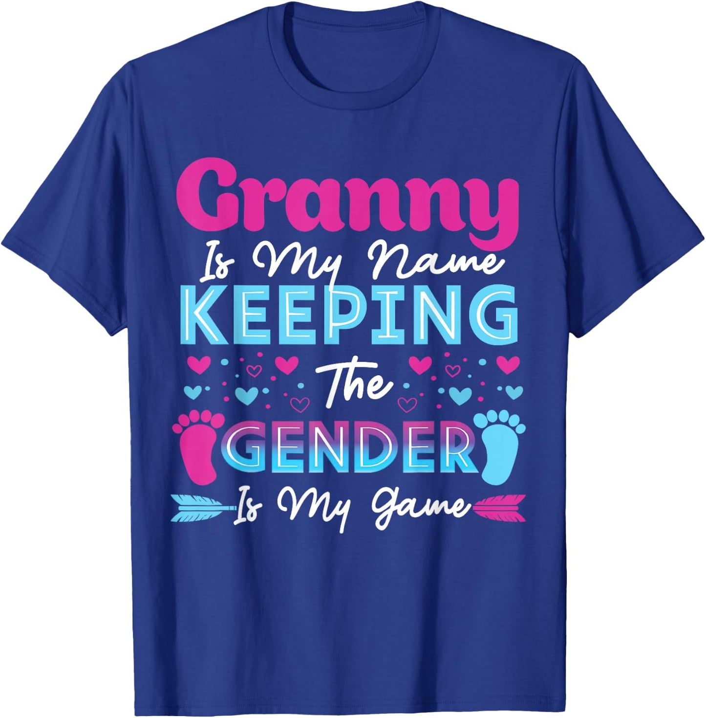 Keeper of The Gender Granny Baby Shower Gender Reveal T-Shirt - T-Shirt | Royal