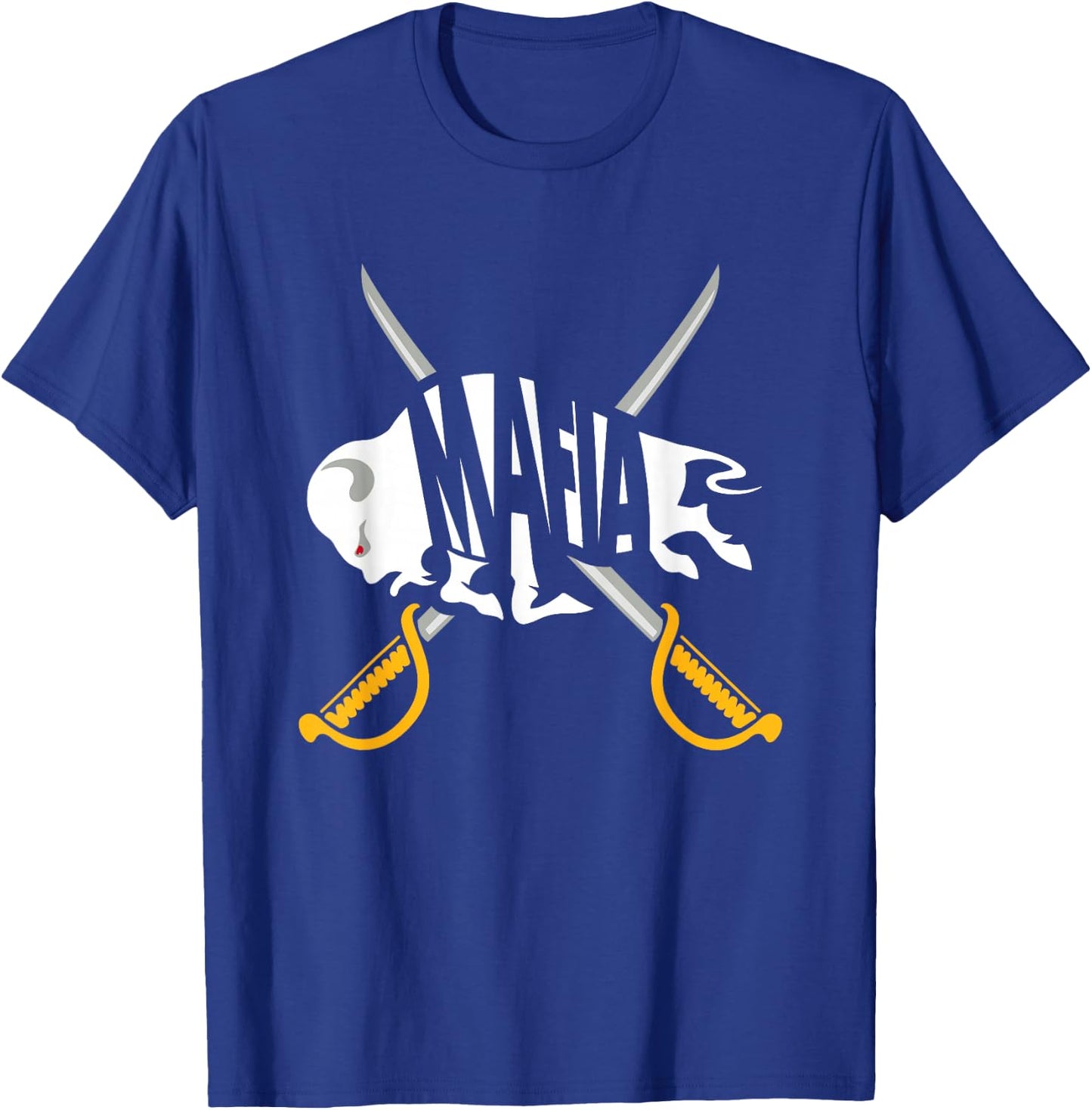 WNY Pride - Gray White Yellow Buffalo Small T-Shirt - T-Shirt | Royal