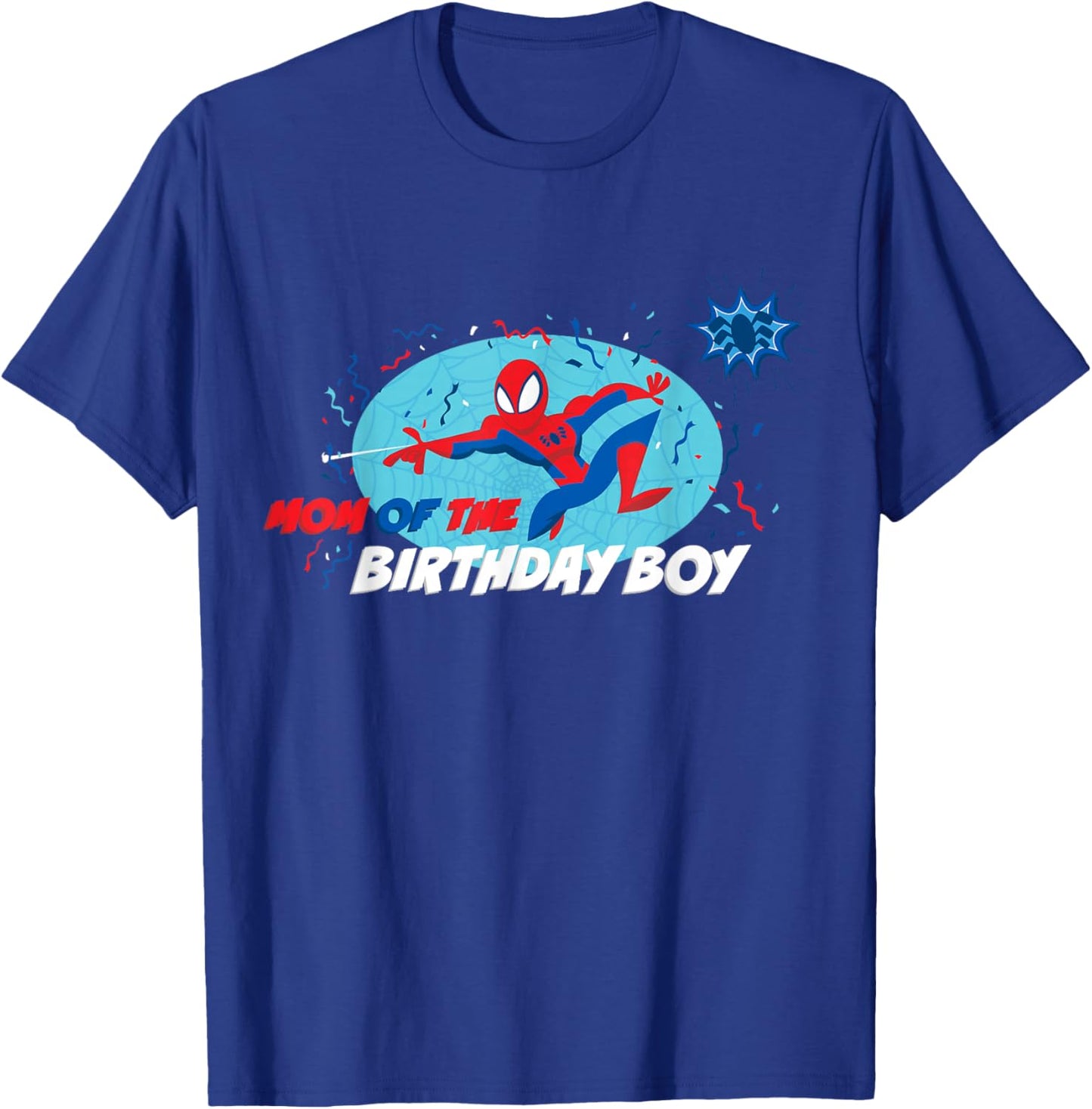 Marvel Spider-Man Toon Family Party Mom of the Birthday Boy T-Shirt - T-Shirt | Royal