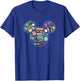 Disney Mickey And Friends Back To School Supplies Logo Fill T-Shirt - T-Shirt | Royal