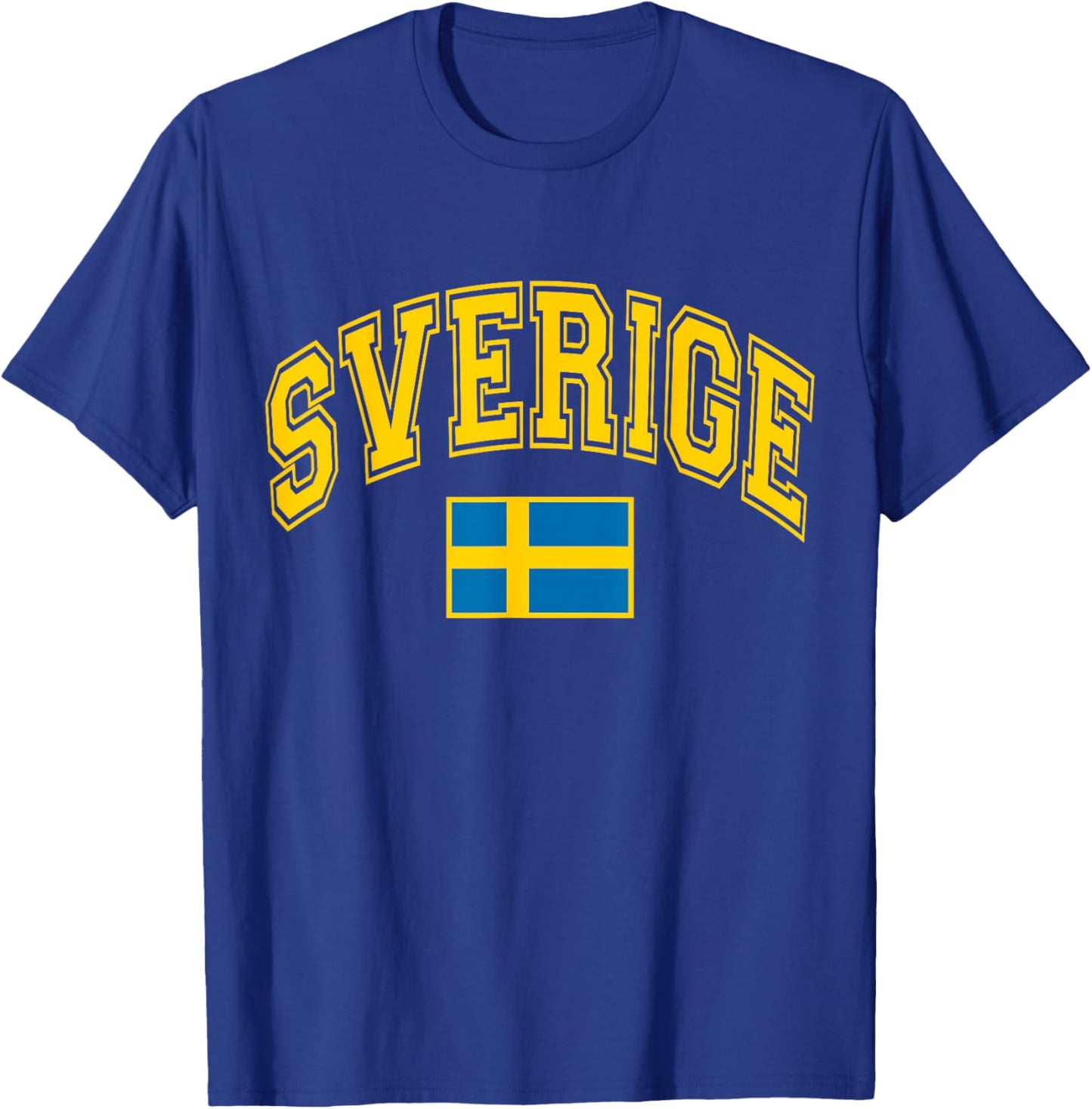 Sweden Sverige Swedish Flag Graphic T-Shirt - T-Shirt | Royal