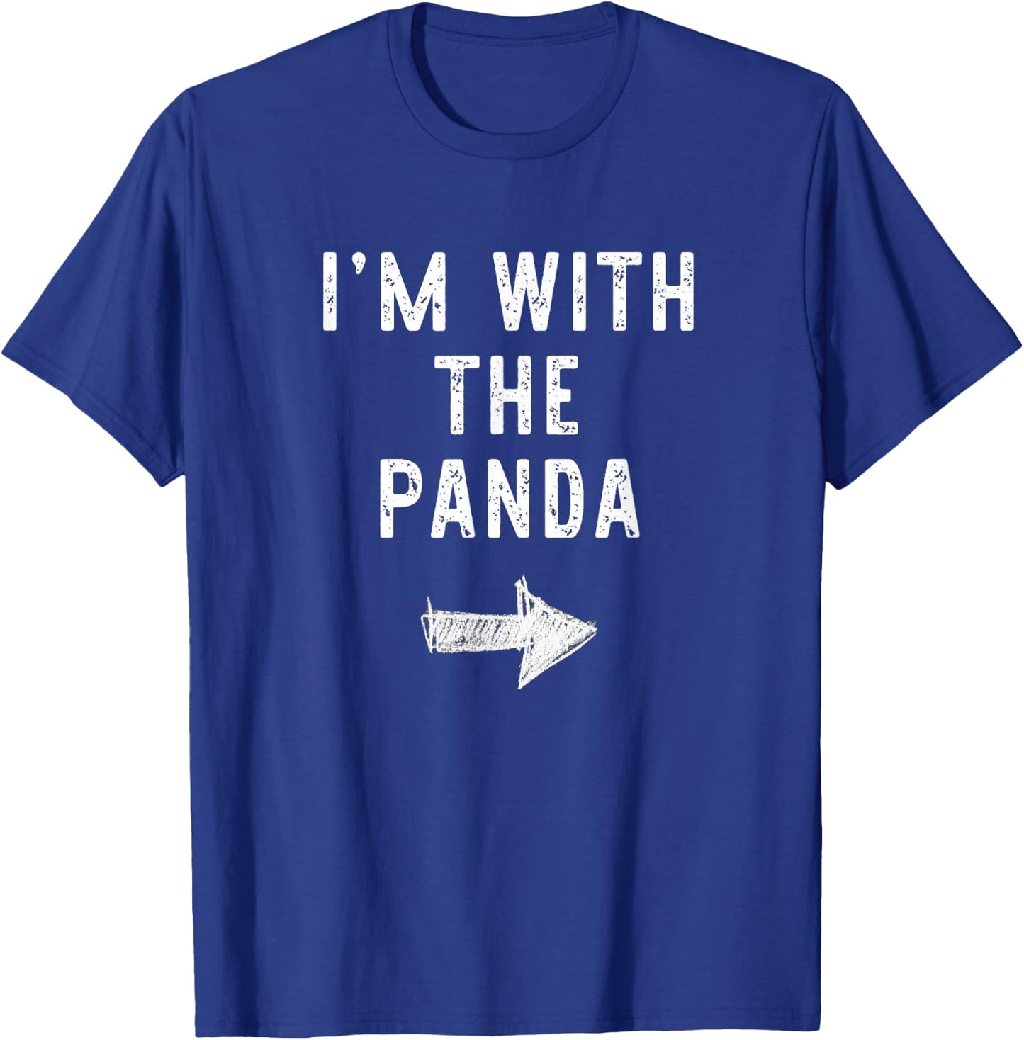 I’m With The Panda Funny Halloween Couple Costume T-Shirt - T-Shirt | Royal