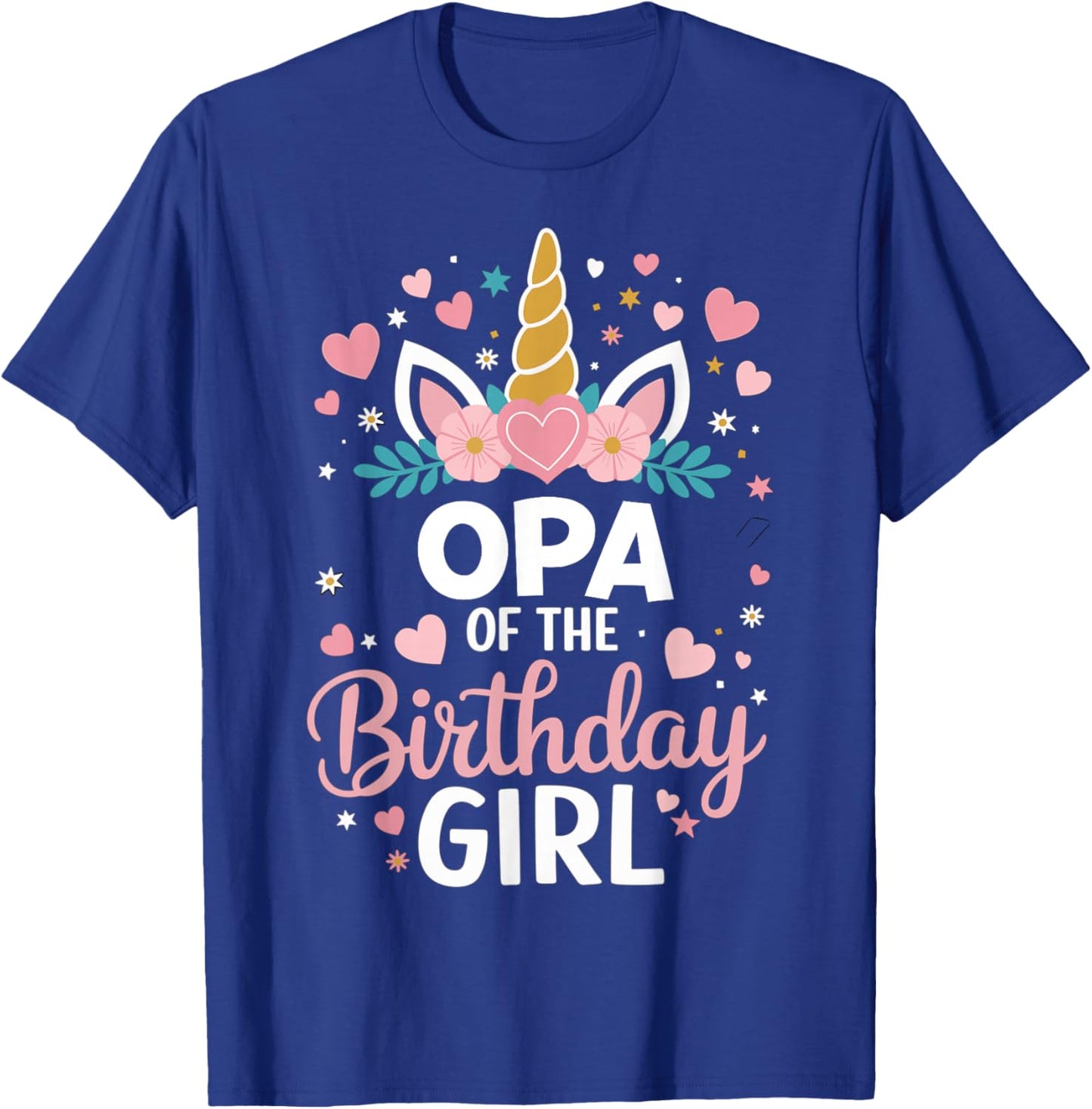 Opa Of The Birthday Girl Unicorn Grandpa 1st Bday T-Shirt - T-Shirt | Royal