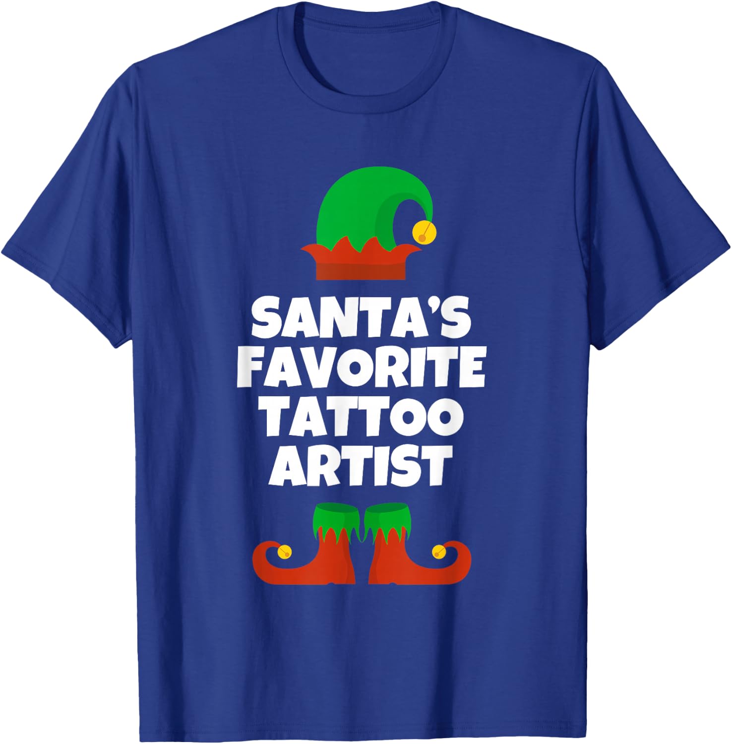 Santas Favorite Tattoo Artist Christmas Funny Pj Tattooist T-Shirt - T-Shirt | Royal