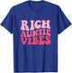 Groovy Rich Auntie Vibes Aunt Funny Best Aunty Mothers Day T-Shirt - T-Shirt | Royal