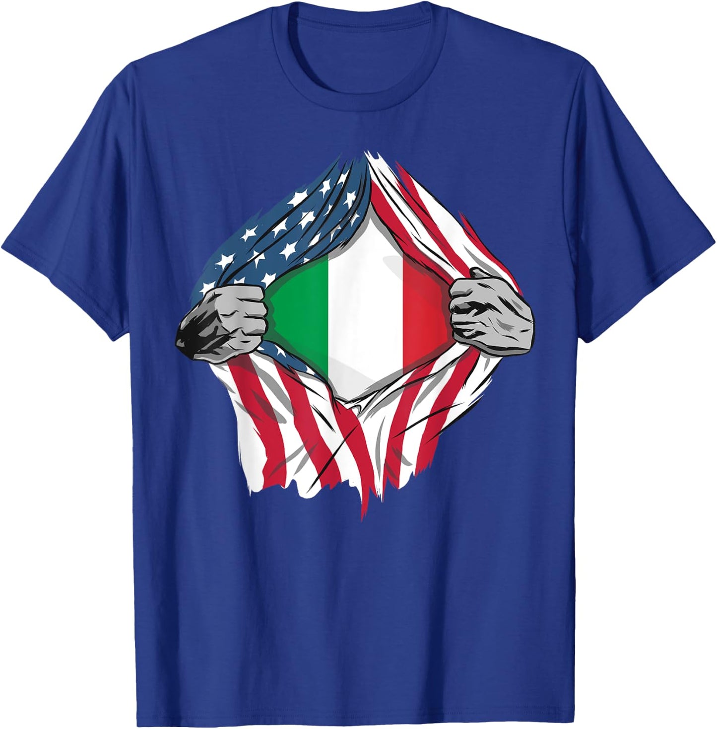 Italian American Blood Inside Me - Country Flags T-Shirt - T-Shirt | Royal