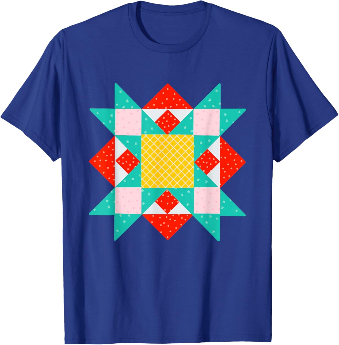 Quilt Block Barn Quilter Country T-Shirt - T-Shirt | Royal