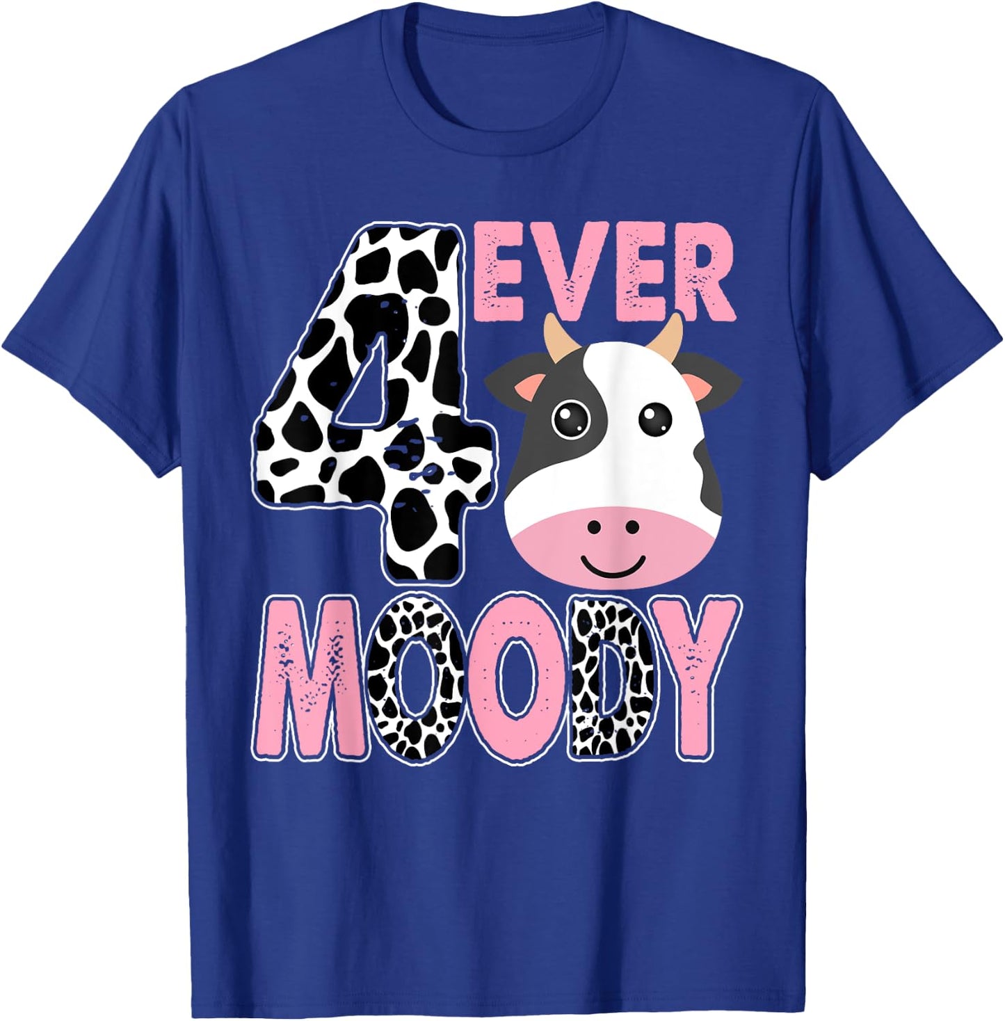 Im 4 4th Bday Four Ever Moody Birthday Decorations T-Shirt - T-Shirt | Royal