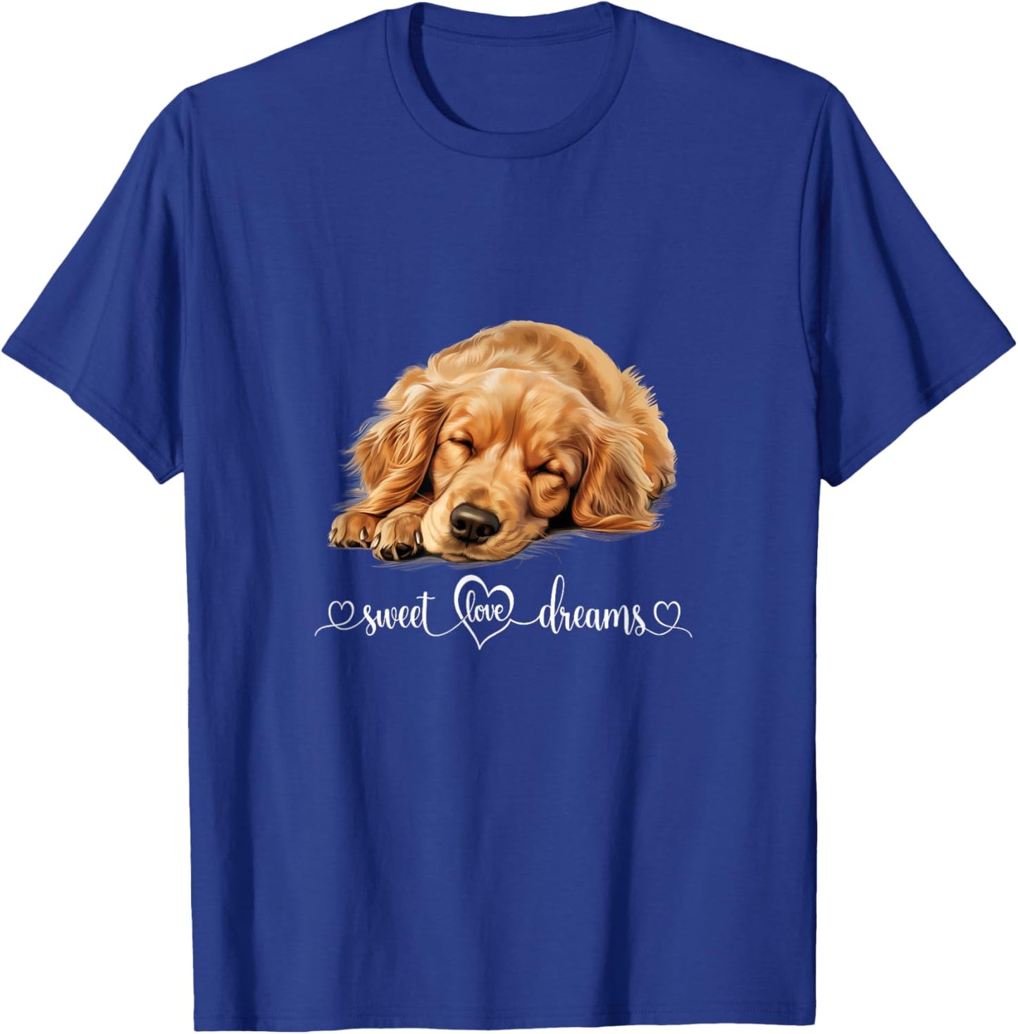 Cute Dog Graphic Dog Lover Golden Retriever Puppy Dog T-Shirt - T-Shirt | Royal