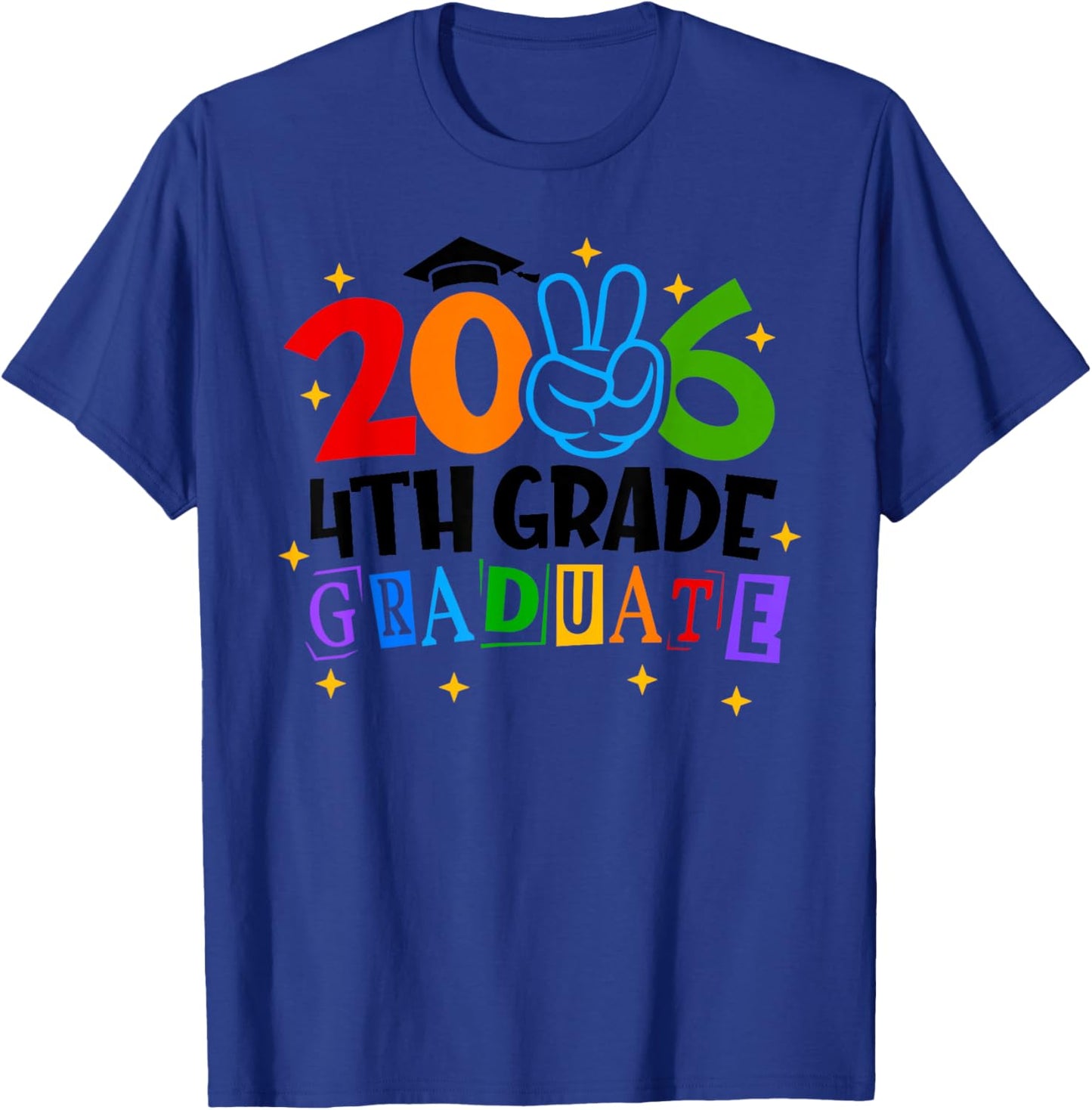 4th Fourth Grade Graduate 2026 Graduation Class of 2026 Kids T-Shirt - T-Shirt | Royal