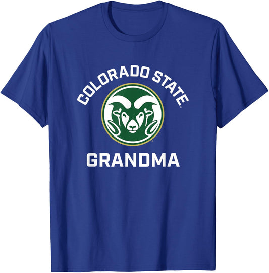 Colorado State University Rams Arched Grandma T-Shirt - T-Shirt | Royal