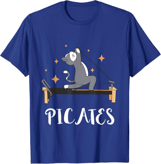 Cat Pilates Workout Pilates Fitness Instructor Pilates T-Shirt - T-Shirt | Royal