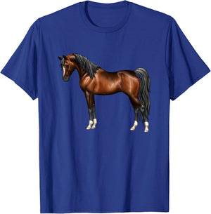 Beautiful Dark Brown Bay Egyptian Arabian Horse Lovers T-Shirt - T-Shirt | Royal