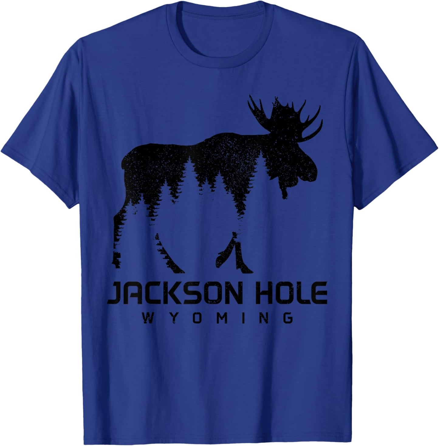 Jackson Hole Wyoming Vintage Moose Souvenir Pride T-Shirt - T-Shirt | Royal