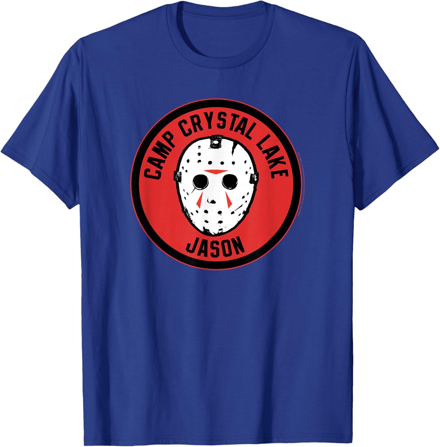 Friday The 13th Jason Camp Crystal Lake Patch T-Shirt - T-Shirt | Royal