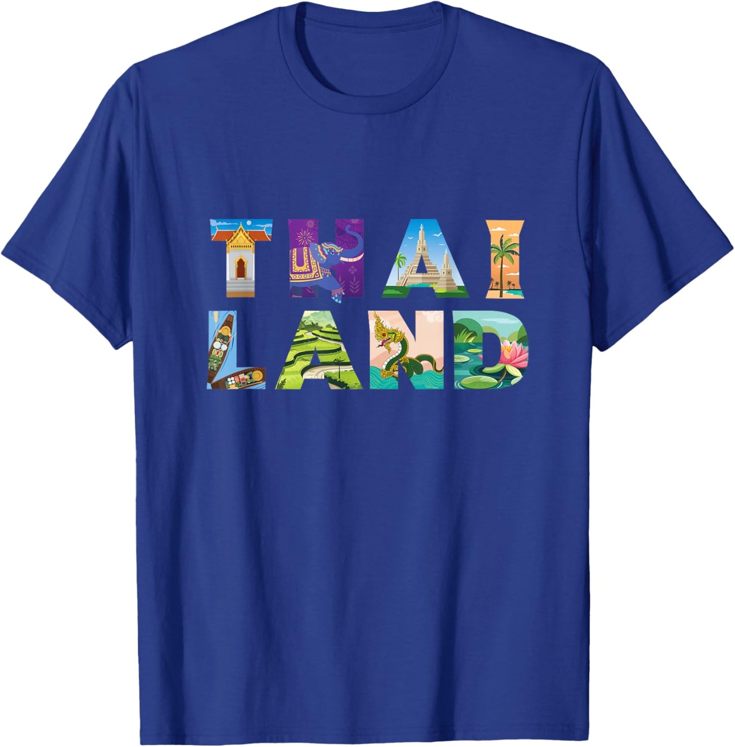 Family Heritage Gifts Thailand Letter Art - -Adult, Black, Small, Short Sleeve, Crew Collar, Pull On, 1 Count, Unique Thai Cultural Design T-Shirt - T-Shirt | Royal