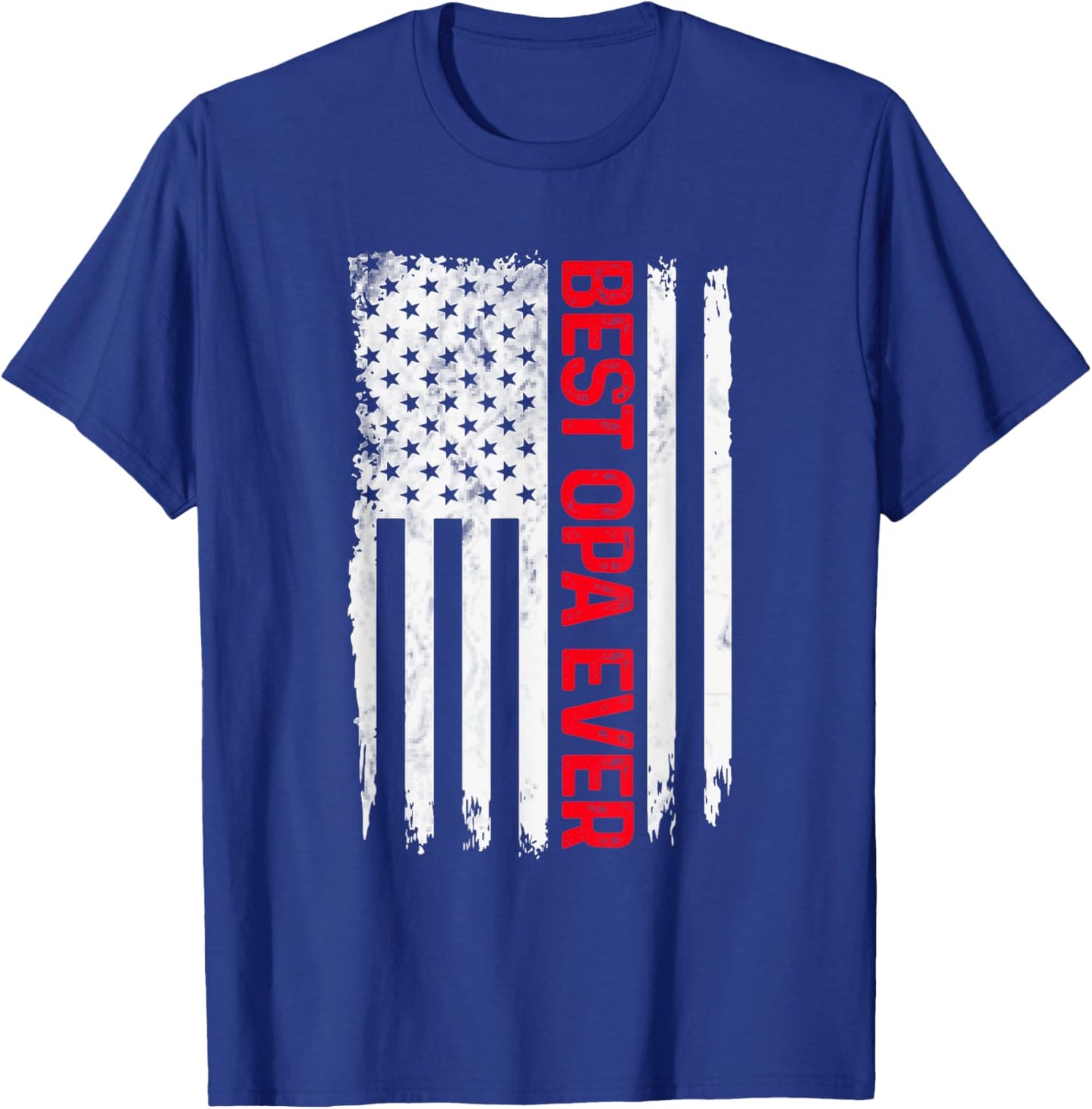 Best Opa Ever American flag Funny Papa Grandpa T-Shirt - T-Shirt | Royal