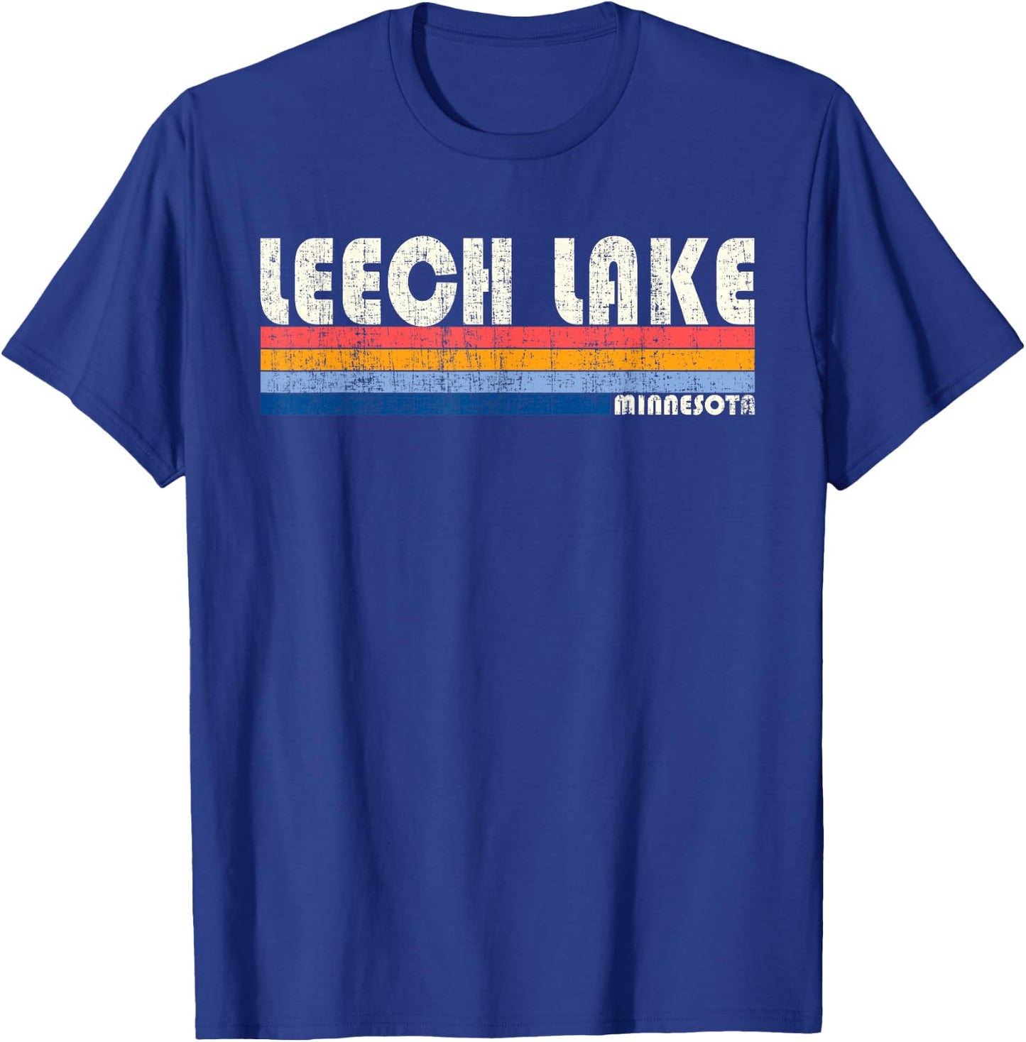 Vintage 70s 80s Style Leech Lake MN T-Shirt - T-Shirt | Royal
