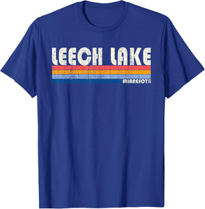 Vintage 70s 80s Style Leech Lake MN T-Shirt - T-Shirt | Royal