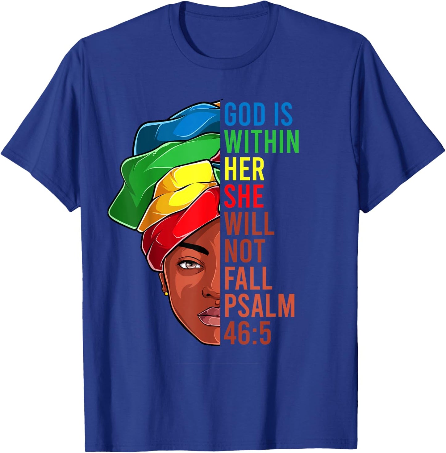 African American Apparel, Jesus Christian Black Women T-Shirt - T-Shirt | Royal