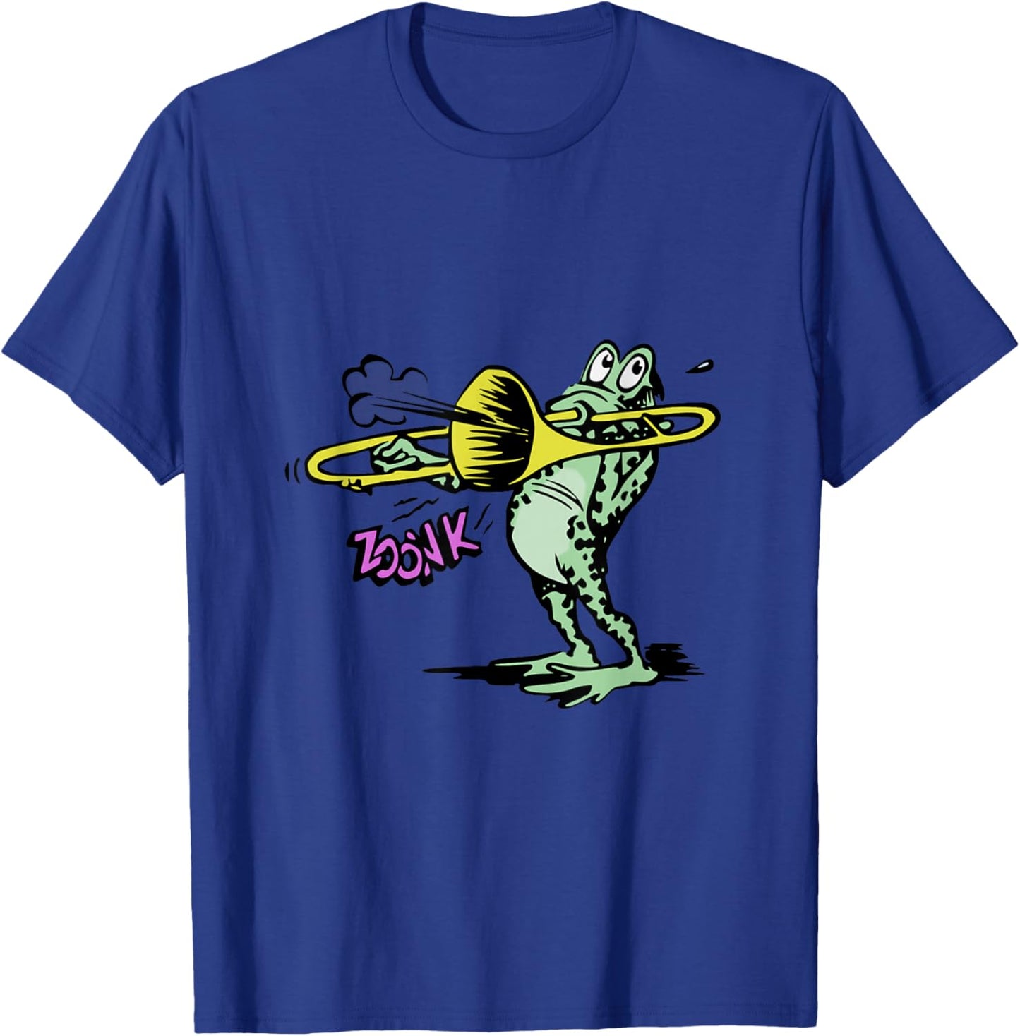 Frog Playing Trombone T-Shirt - T-Shirt | Royal