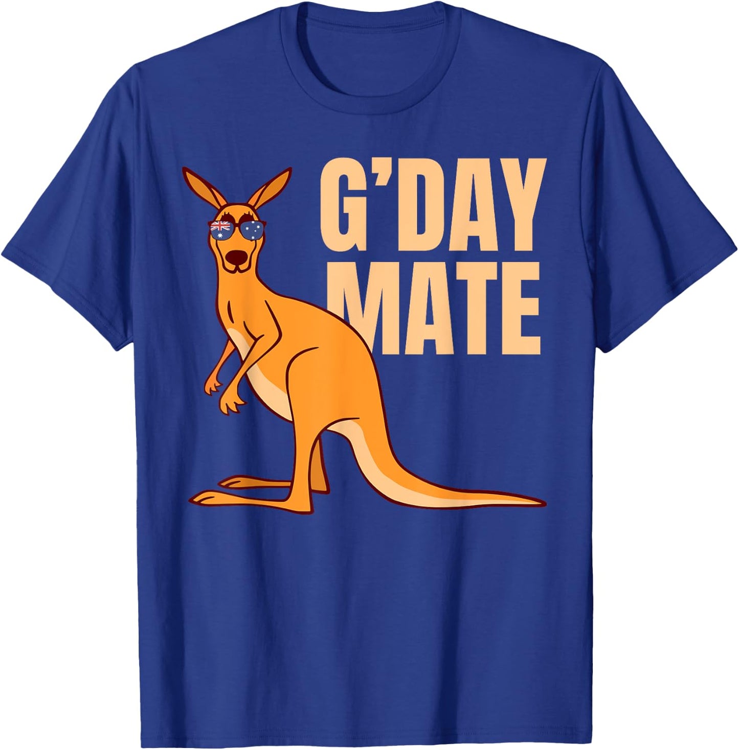 Australia G'Day Mate Shirt Funny Kangaroo Australian Symbol T-Shirt - T-Shirt | Royal